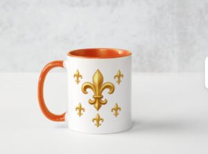 Tasse céramique fleur de lys